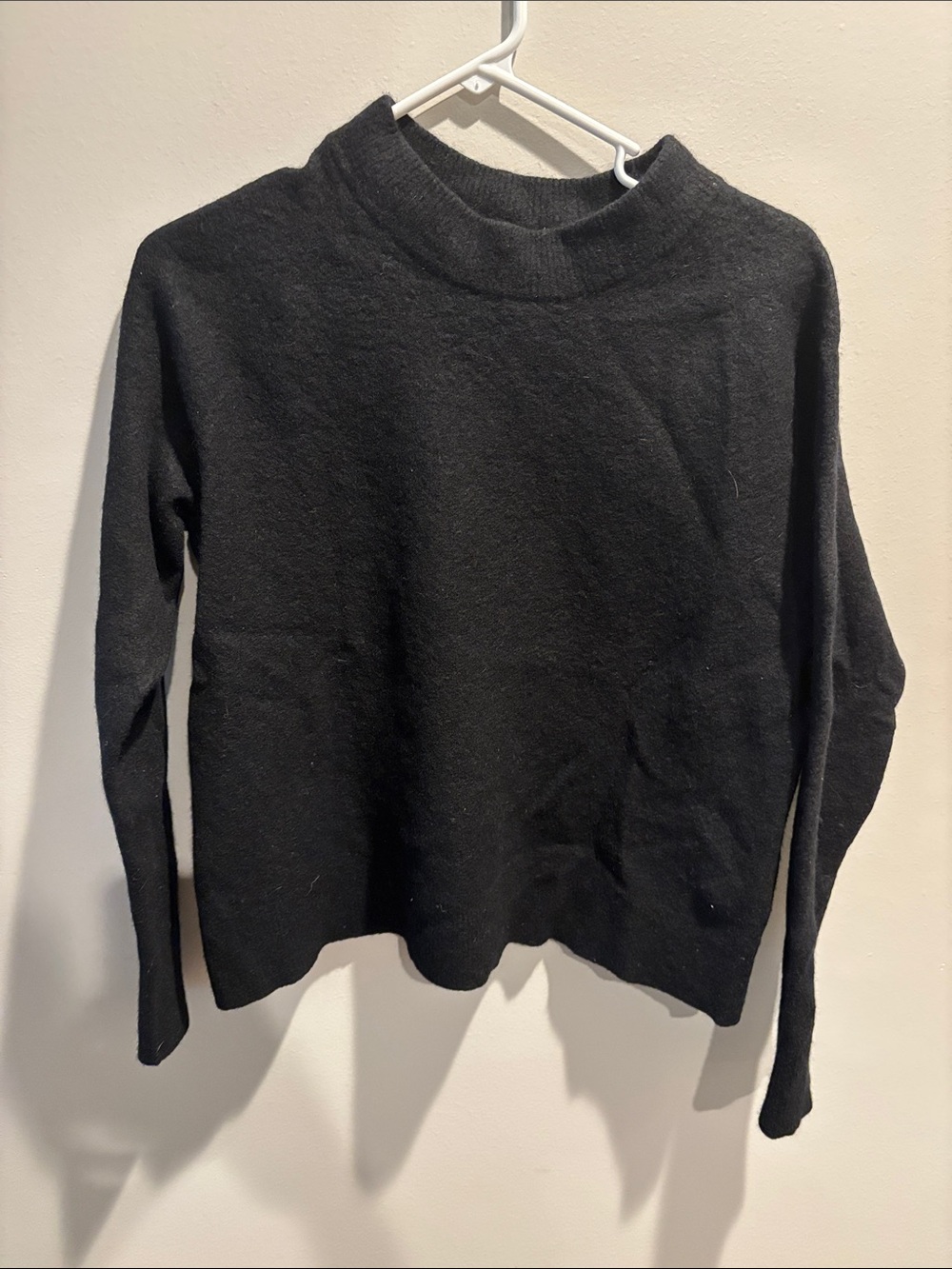 Athleta Black Mock Neck Knit Pullover